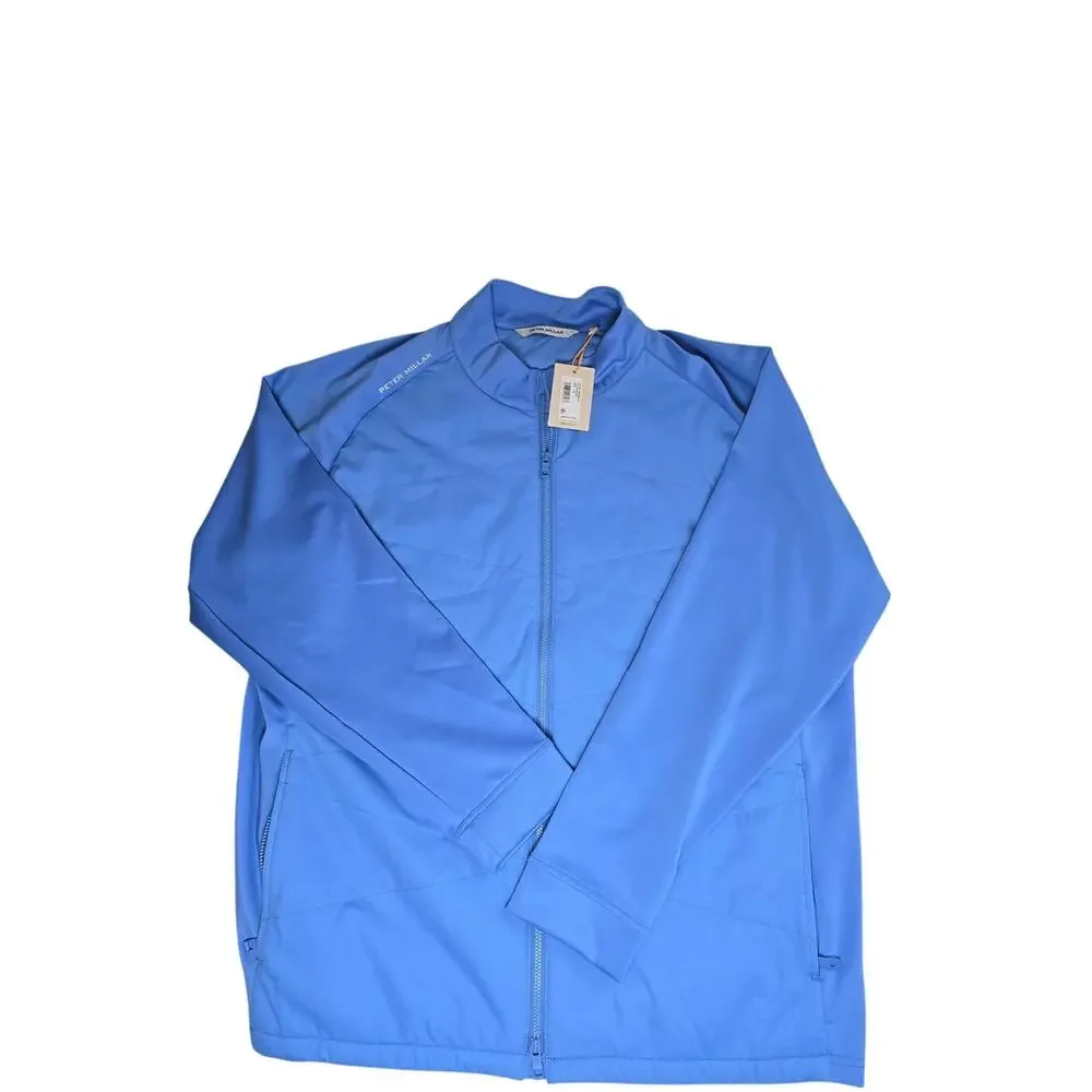 Peter‎ Millar Crown Sport Men’s XL Blue Full Zip Performance Jacket Golf NWT - Picture 2 of 10